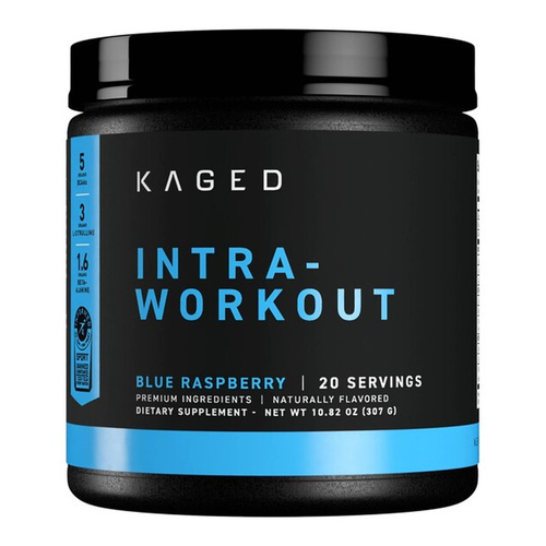 Kaged Muscle Intra-Workout Niebieska Malina Kofeinowy Proszek BCAA Na Energię i Wytrzymałość Podczas Treningu 307g