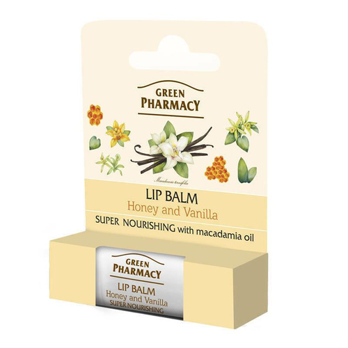 Green Pharmacy Nawilżający Balsam do Ust SPF10 Miód i Wanilia 3,6g