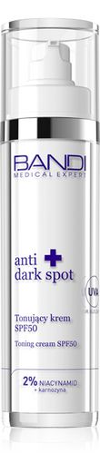 Bandi Anti Dark Spot Tonujacy Krem SPF50 Ochrona przed Przebarwieniami i Przedwczesnym Starzeniem się Skóry 50ml