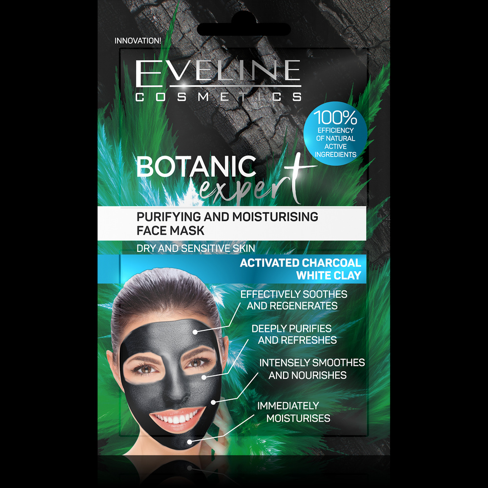 Eveline Botanic Expert Oczyszczająco-Nawilżająca Maseczka do Twarzy 2x5ml