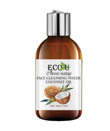 EcoU Face Cleansing Water with Natural Hydra-Coconut Oil for Dry Skin Type 200ml Best Before 15.11.26