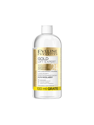 EVELINE Gold Lift Expert Luksusowy przeciwzmarszczkowy płyn micelarny 3w1 500ml