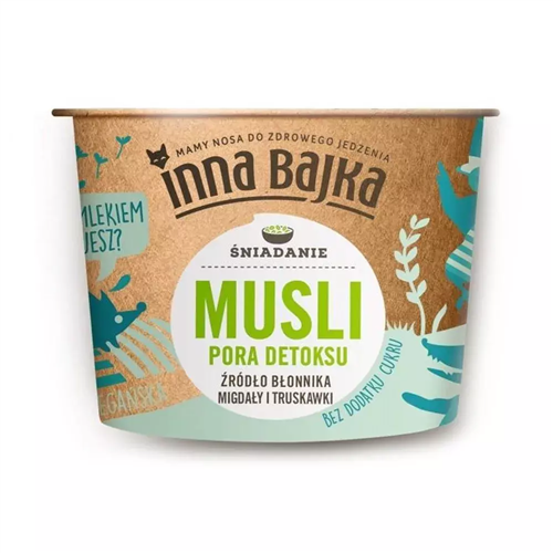 Inna Bajka Detox Time Muesli Almonds and Strawberries Fiber Source without Sugar 60g