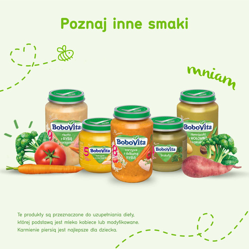 BoboVita Danie Warzywa w Potrawce z Cielęciną dla Dzieci 1-3 Lata 250g