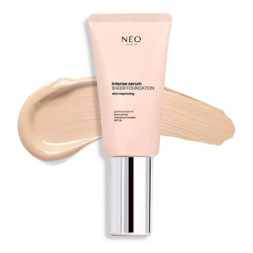 Neo Makeup Intense Serum Sheer SPF 30 Nawilżający Podkład Nr 00 Alabaster z Efektem Glass Skin 30ml 