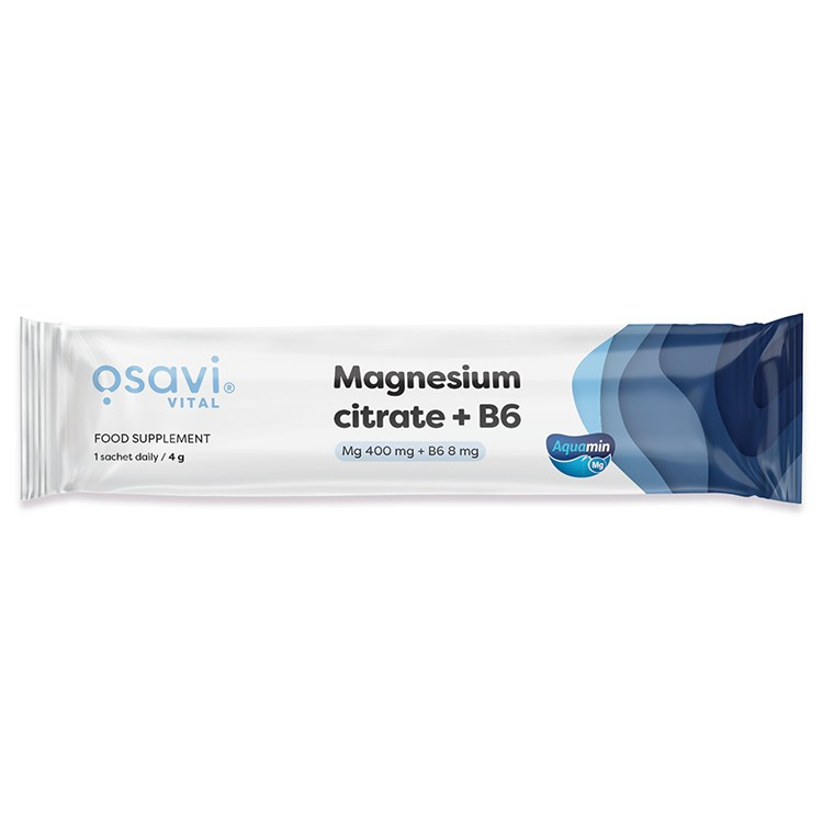 Osavi Magnesium Citrate + B6 in Powder For Muscles and Energy 4g