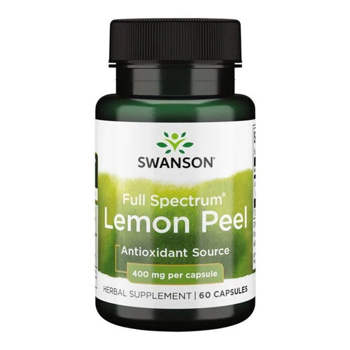 Swanson Full Spectrum Lemon Peel 400mg Wspiera Ogólny Stan Zdrowia 60 Kapsułek