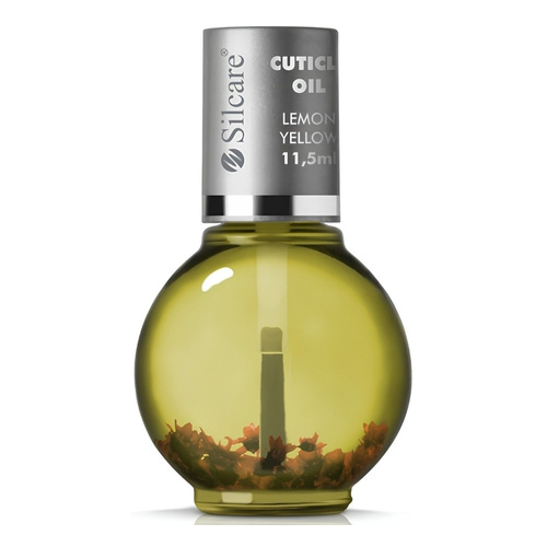 Silcare Garden of Colour Lemon Yellow Nail & Cuticle Oil with Flowers 11.5ml