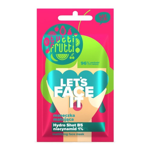 Tutti Frutti Let's Face It Mattifying Mask with Niacinamide 1% + Hydro Shot B5 7g
