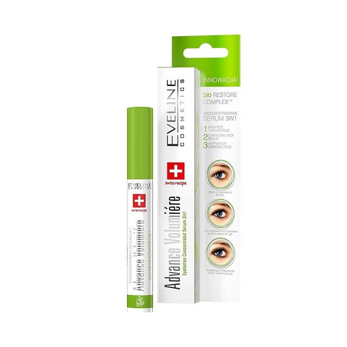 Eveline Advance Volumiere Skoncentrowane Serum do Rzęs Odżywiająco-Stymulujące Wzrost Rzęs 3w1 10ml