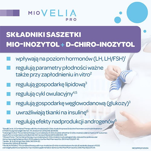 Miovelia Pro Zestaw Suplement Diety Wpierający Równowagę Hormonalną u Kobiet Starających się o Dziecko 30 Saszetek + 30 Kapsułek