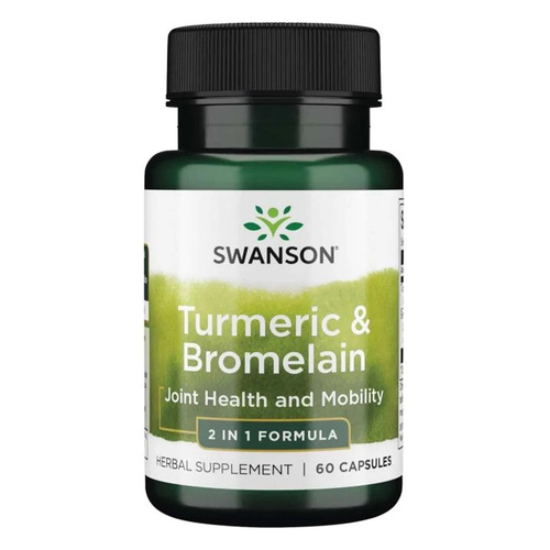 Swanson Turmeric & Bromelain Supports Joints and Digestive Processes 60 Capsules Best Before 31.05.26