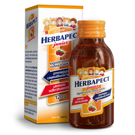 Aflofarm Dietary Supplement Herbapect Junior Raspberry Flavor 120g