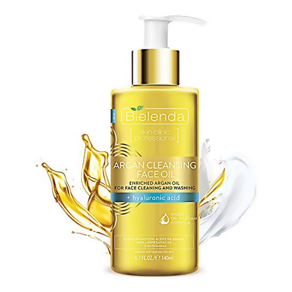 Bielenda Cleansing Argan  Face Oil and Hyaluronic Acid 140ml