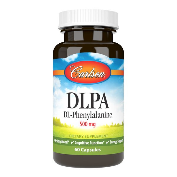 Carlson Labs DLPA 500mg Na Wsparcie Nastroju i Układu Nerwowego 60 Kapsułek