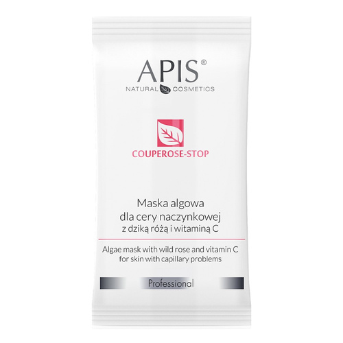 Apis Couperose-Stop Maska Algowa z Dziką Różą i Witaminą C dla Cery Naczynkowej 20g