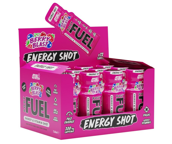 Bodyfuel Energy Shots, Berry Blast - 12 x 60 ml.