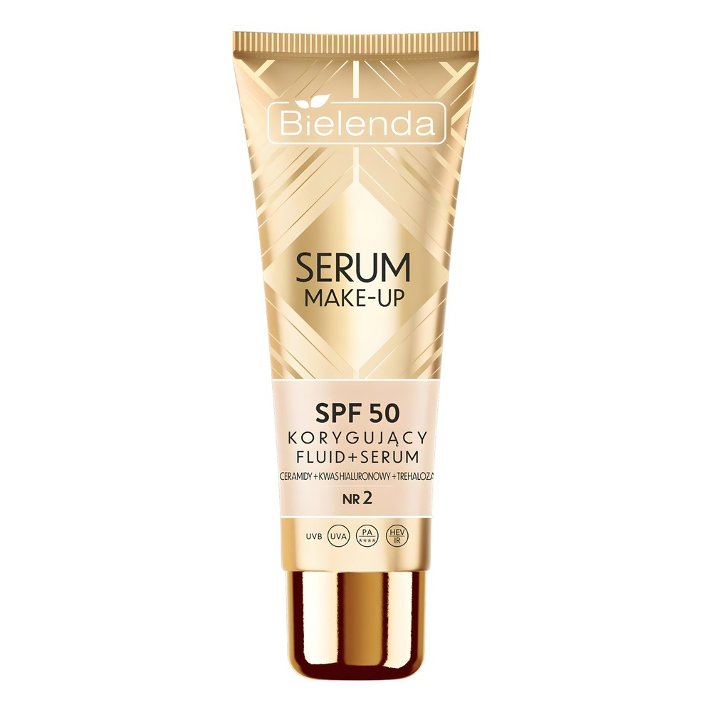 Bielenda Serum Make-Up Correcting Fluid + Serum SPF50 for all Skin Types No. 2 Natural Beige 30g
