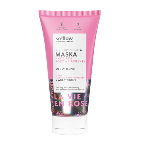 So!Flow Coloring Mask Giving Pink Reflections for Blonde Hair 200ml Best Before 15.10.26