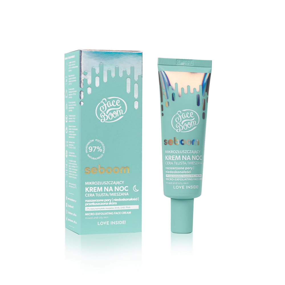 FaceBoom Seboom Micro-Exfoliating Night Cream for Oily and Combination Skin 50ml