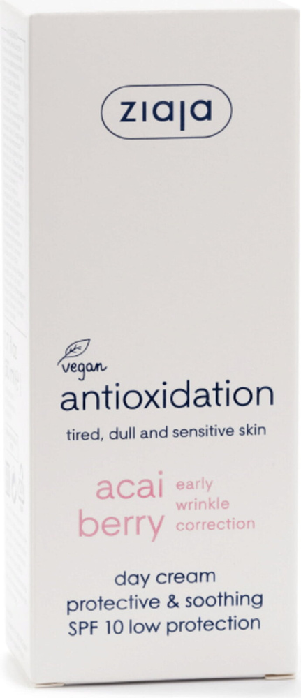 Ziaja Berries Acai Day Cream Protective Soothing Sensitive Skin SPF10 50ml
