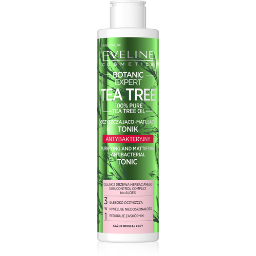 Eveline Botanic Expert Tea Tree Oczyszczająco Matujący Tonic Antybakteryjny 225ml