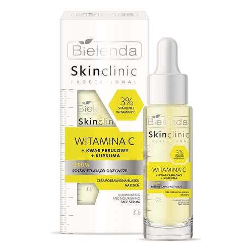 Bielenda Skin Clinic Professional Witamina C Serum Rozświetlająco-Odżywcze na Dzień dla Skóry Pozbawionej Blasku 30ml