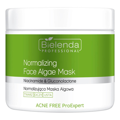 Bielenda Professional Acne Free ProExpert Normalising Algae Mask with Niacinamide and Gluconolactone160g