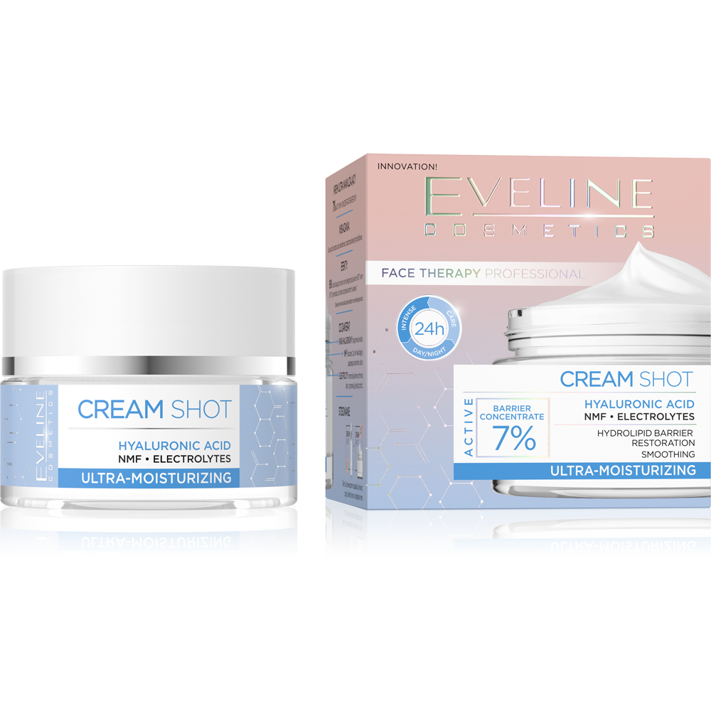Eveline Face Therapy Professional Cream Shot Ultra Moisturizing Cream for Dry and Very Dry Skin 50ml