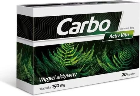 Carbo Activ Vita Węgiel Aktywny 20 Sztuk Best Before 31.12.25