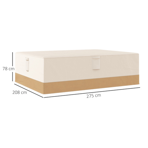 Outsunny Garden Furniture Covers Waterproof, 600D Oxford Outdoor Furniture Cover with 4 Air Vents, 275 x 208 x 78 cm, Beige