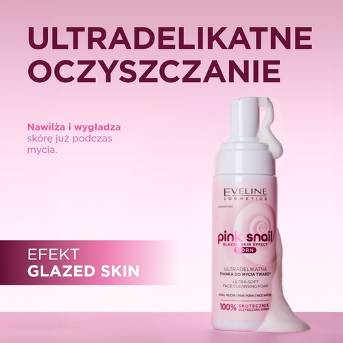 Eveline Pink Snail Ultra-Delicate Facial Cleansing Foam 150ml