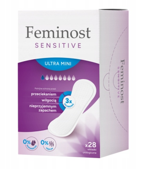 Feminost Sensitive Ultra Mini Urological Pads 28 Pieces