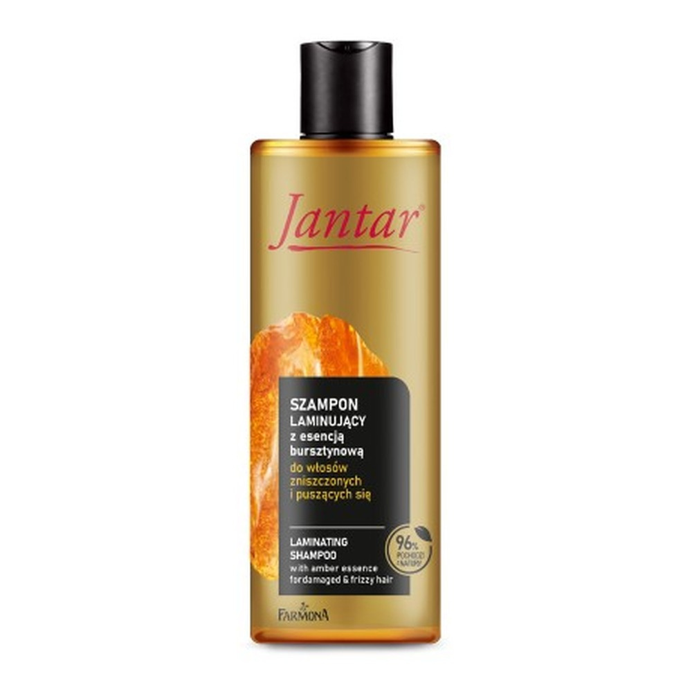 Jantar Laminating Shampoo with Amber Essence, Proteins and Ceramides for Damaged and Frizzy Hair 300ml