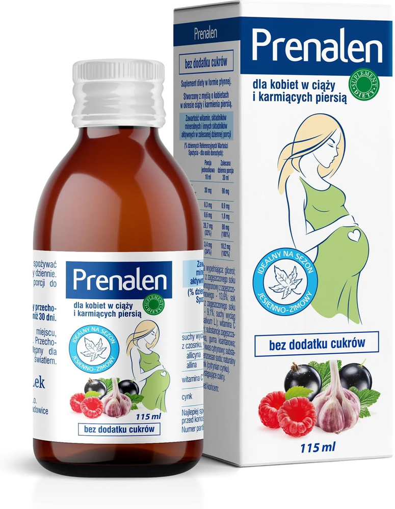 Prenalen Syrop Przeziębienie dla Kobiet w Ciąży i Karmiących Piersią 115ml Best Before 30.09.26
