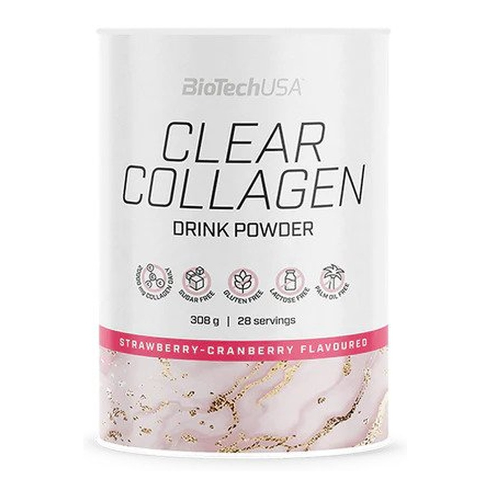 BioTechUSA Clear Collagen Drink Powder, Strawberry-Cranberry 308g