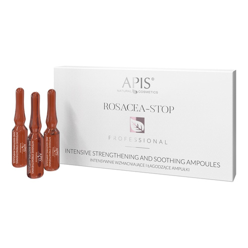 Apis Professional Rosacea Stop Intensywnie Wzmacniające I Kojące Ampułki dla Skóry Wrażliwej i Naczynkowekj 10x3ml