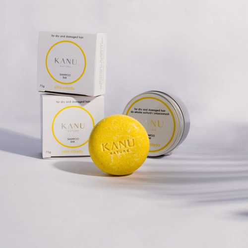 Kanu Nature Shampoo Bar Pina Colada for Dry and Damaged Hair in Folding Box 75g