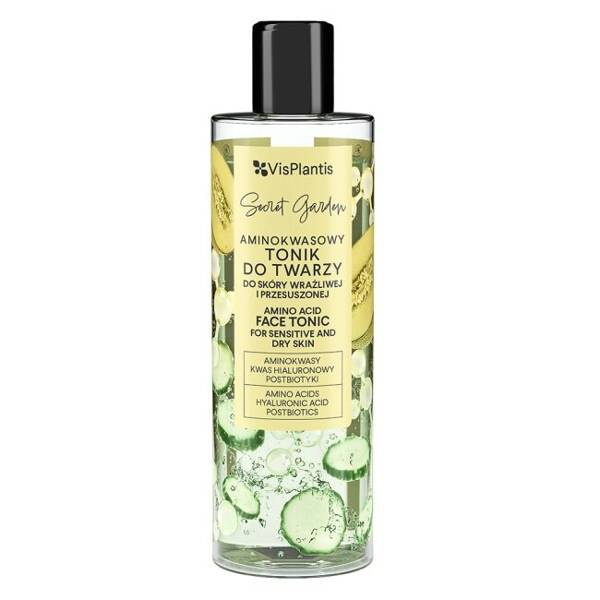 Vis Plantis Secret Garden Aminokwasowy Tonik dla Skóry Wrażliwej i Przesuszonej 200ml Best Before 06.09.26