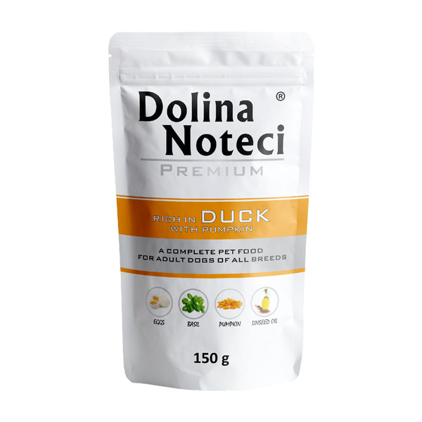 Dolina Noteci Premium Wet Dog Food with Duck and Pumpkin for Adult Dogs of All Breeds 150g