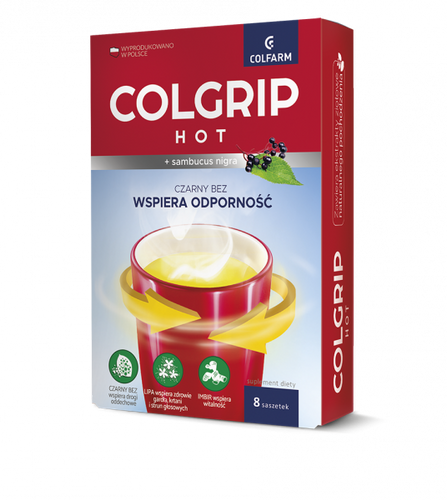 Colfarm Colgrip Hot Witamina C, Cynk + Ekstrakty Roślinne 29g