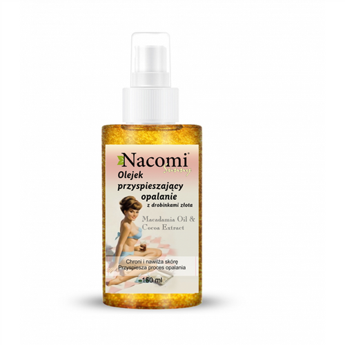 NACOMI Olejek Z Drobinkami Złota - Przyspieszający Opalanie 150ml