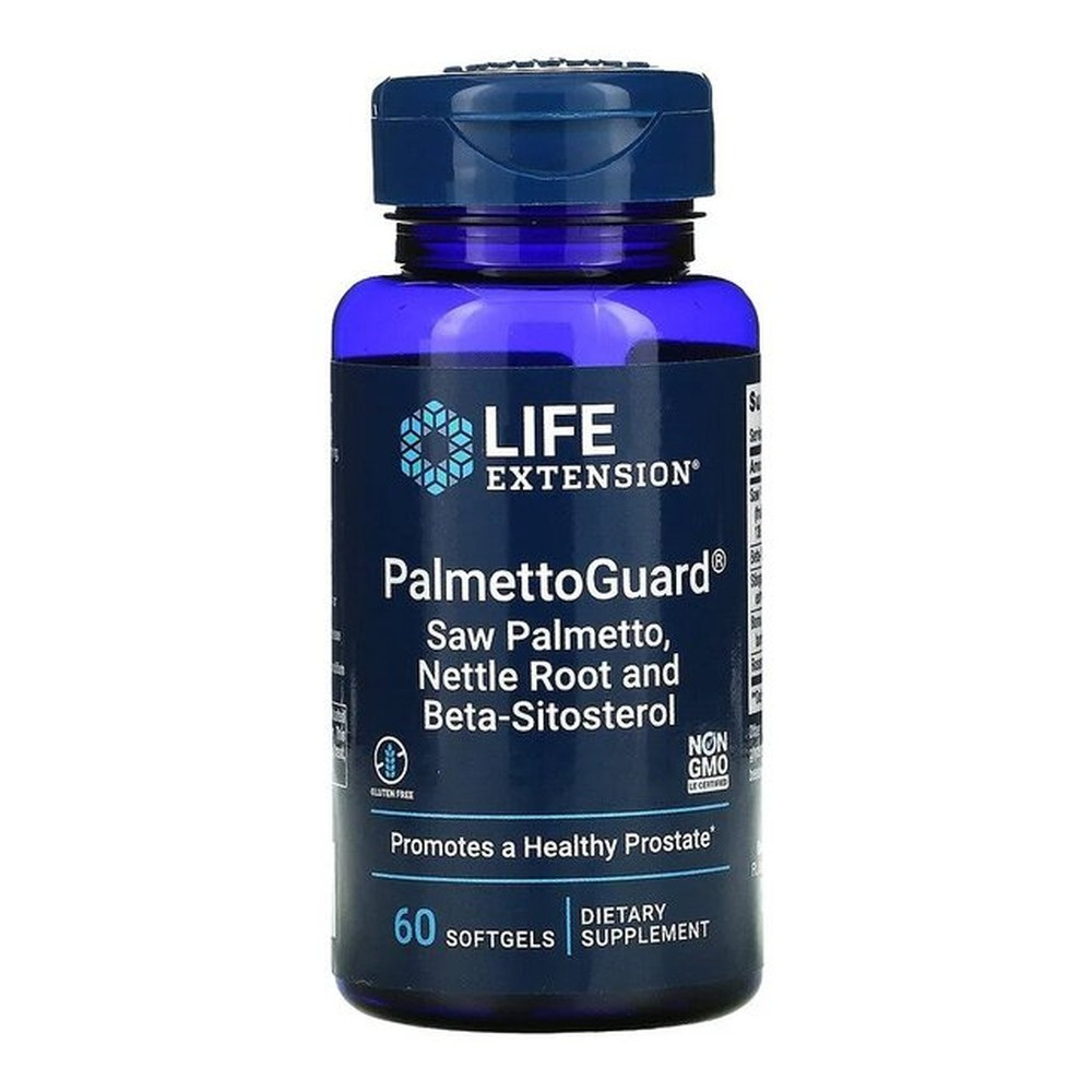 Life Extension PalmettoGuard Saw Palmetto Nettle Root with Beta-Sitosterol for Prostate Health 60 Softgels