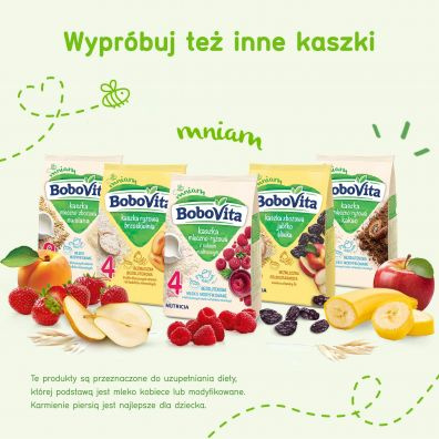 BoboVita Bezglutenowa Kaszka Ryżowa o Bananowym Smaku po 4 Miesiącu 180g