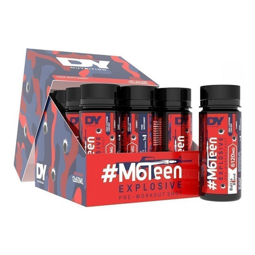 Dorian Yates #M6Teen Explosive Pre-Workout Shot, Peach 12 x 60ml