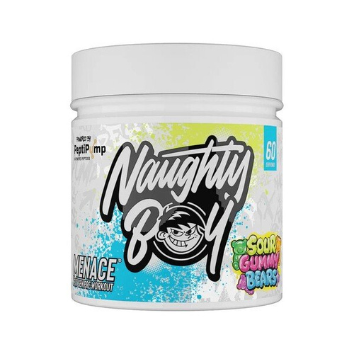 Naughty Boy Menace V2 Przedtreningówka Na Energię i Skupienie Kwaśne Żelki 420g