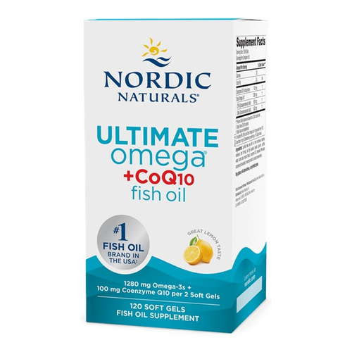 Nordic Naturals Ultimate Omega CoQ10 Fish Oil with Coenzyme Q10 for Heart Support 120 Softgels