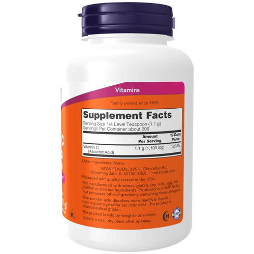 Now Foods Vitamin C Crystals Ascorbic Acid Powder Supports Immune System and Bone and Joint Health 454g