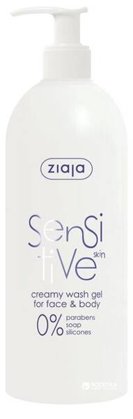 Ziaja Sensitive Żel Myjący do Ciała i Twarzy dla Skóry Wrażliwej 400ml