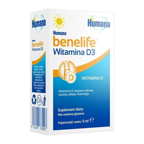 Humana Benelife Witamina D3 Płyn 5 Ml